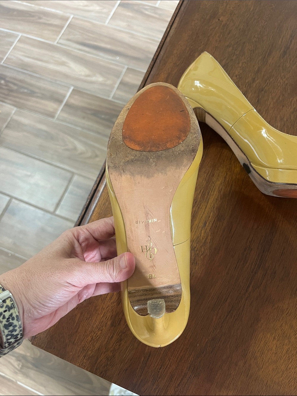 Cole Hann Glossy Nude Patent 3” Platform Pumps - Picture 7 of 10